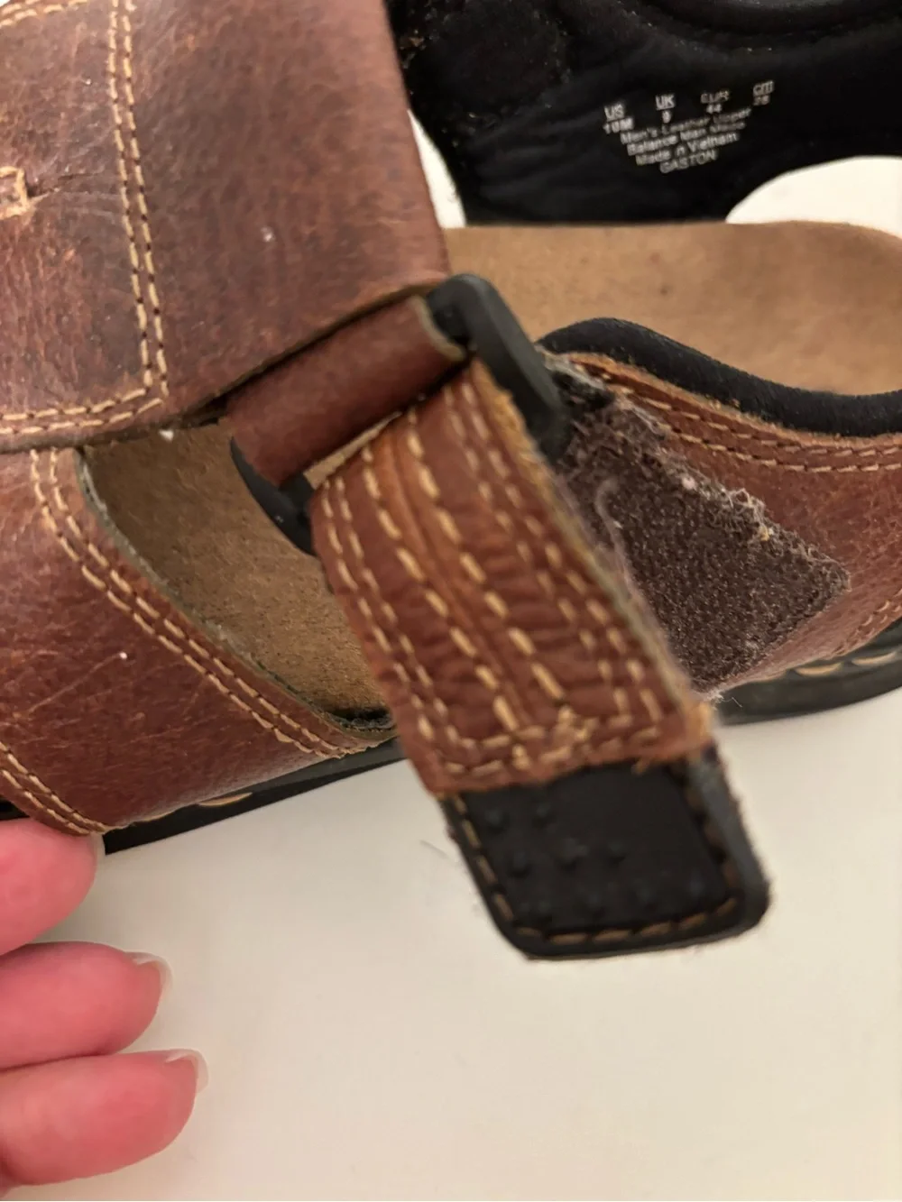 DR SCHOLLS Men’s Brown Leather Closed Sandals Size 10M